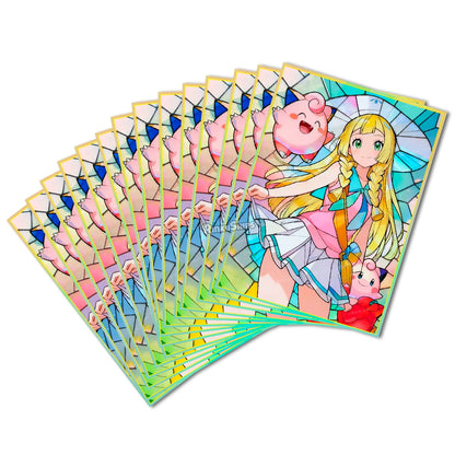 Lillie & Clefairy Stained Glass Card Sleeves