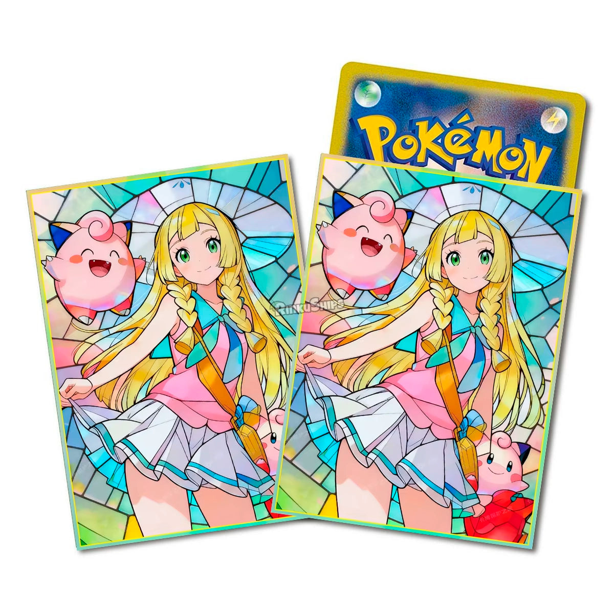 Lillie & Clefairy Stained Glass Card Sleeves