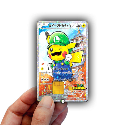 Luigi Pikachu Credit Card Skin