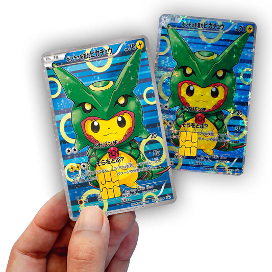 Rayquaza Pikachu Credit Card Skin - Glossy Vinyl Decal Sticker Cover