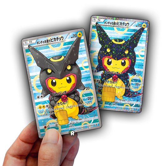 Shiny Rayquaza Pikachu Credit Card Skin