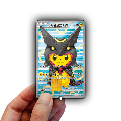Shiny Rayquaza Pikachu Credit Card Skin