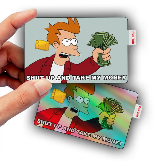 Futurama Take My Money Meme Credit Card Skin