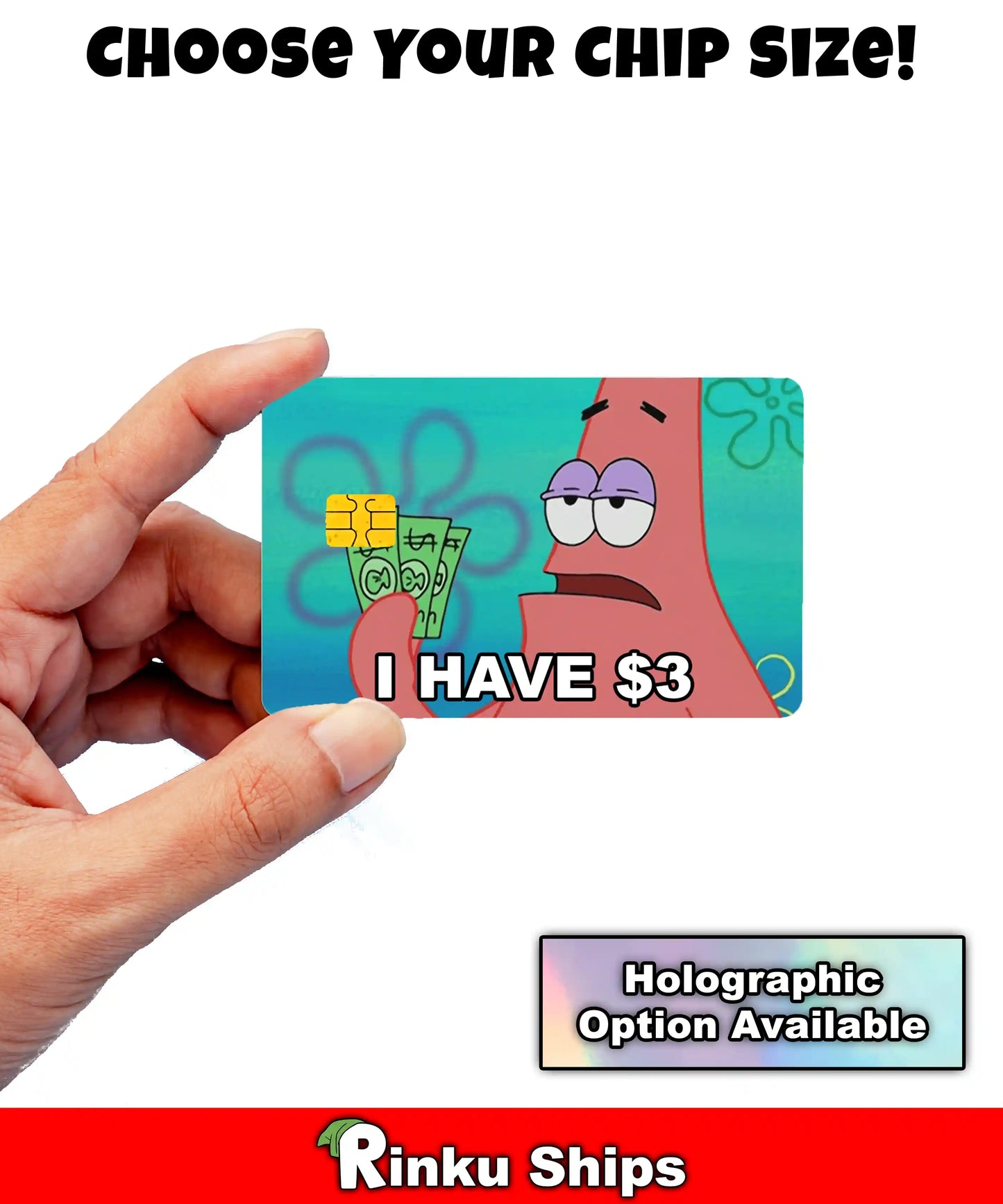 SpongeBob 3 Dollar Meme Credit Card Skin