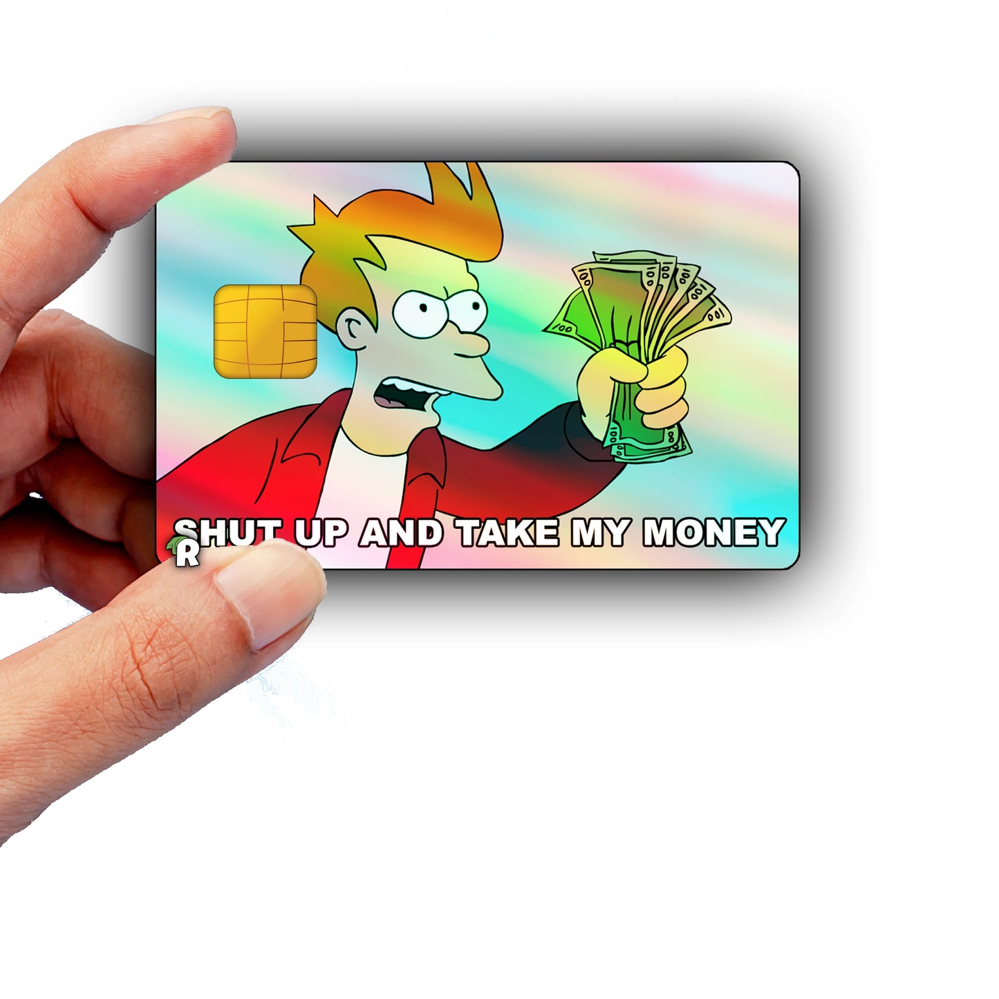 Futurama Take My Money Meme Credit Card Skin