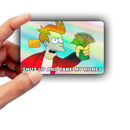 Futurama Take My Money Meme Credit Card Skin