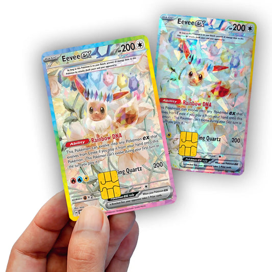 Terastal Eevee Credit Card Skin - Glossy Vinyl Decal Sticker Cover