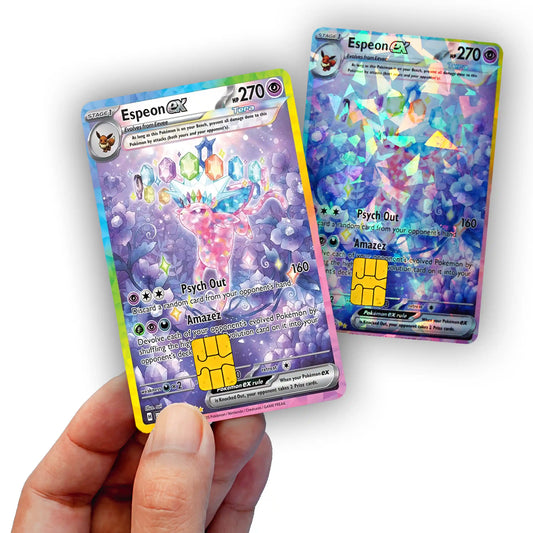 Terastal Espeon Credit Card Skin - Glossy Vinyl Decal Sticker Cover