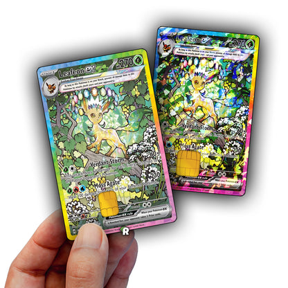Terastal Leafeon Credit Card Skin