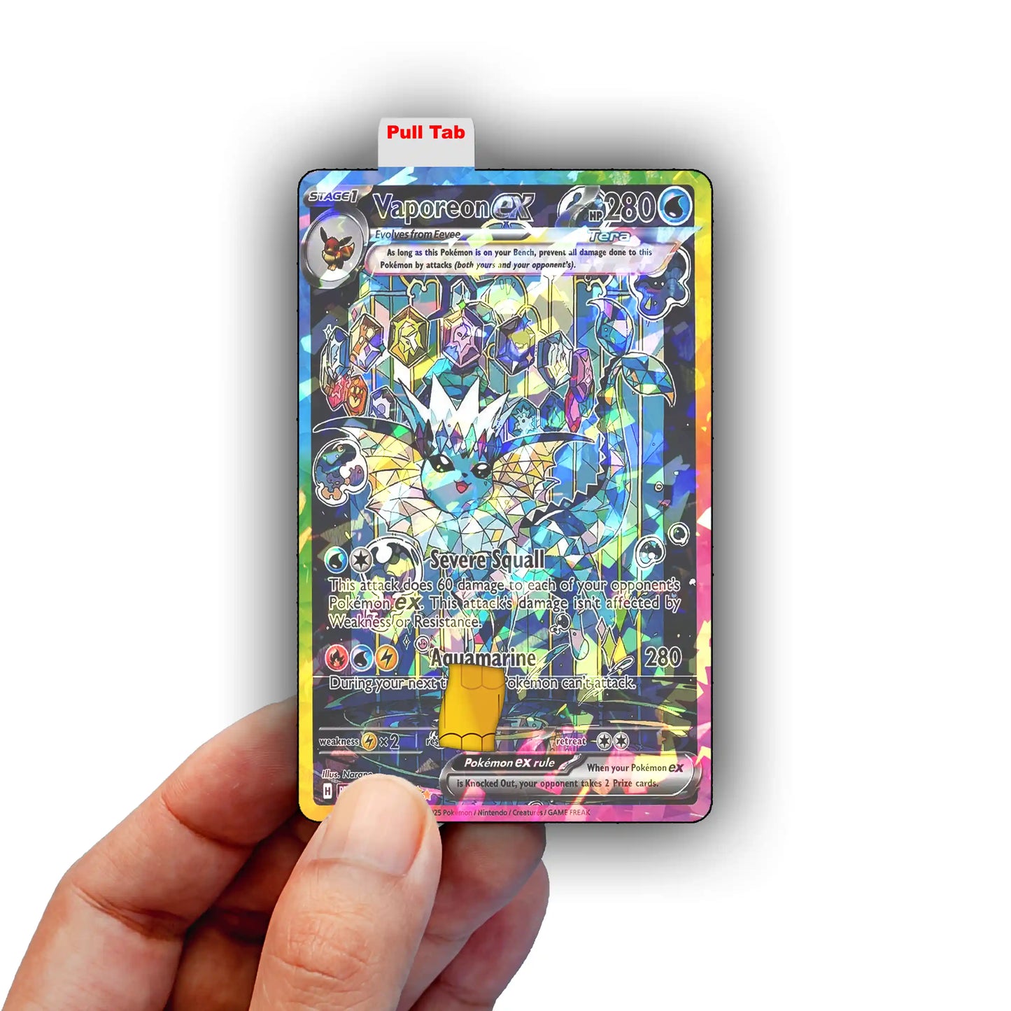 Terastal Vaporeon Credit Card Skin