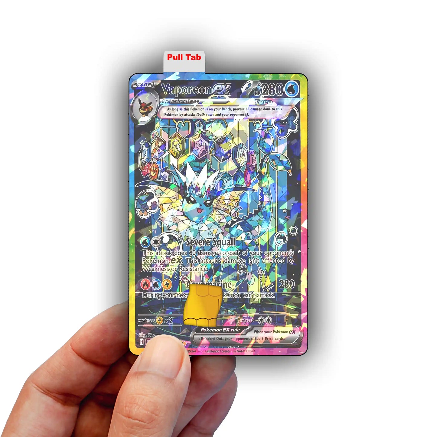 Terastal Vaporeon Credit Card Skin
