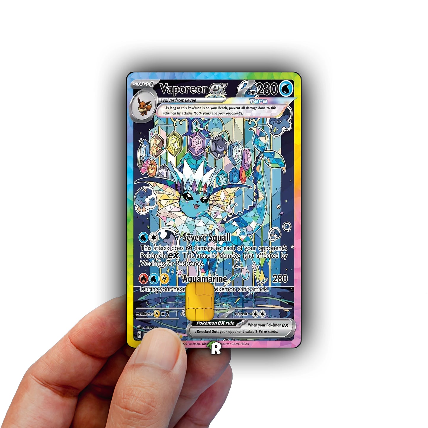 Terastal Vaporeon Credit Card Skin