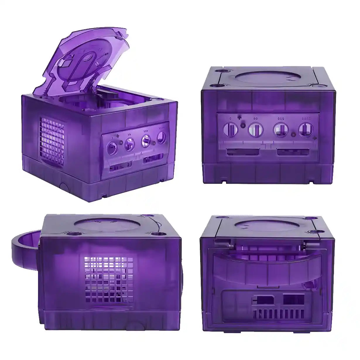 Nintendo Gamecube Shell Replacement Transparent Purple