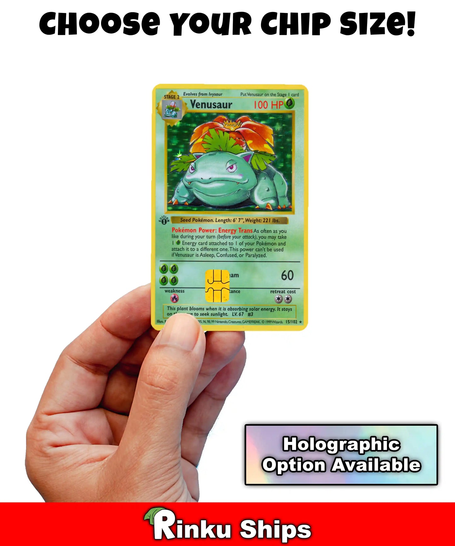 Venusaur Base Set Credit Card Skin