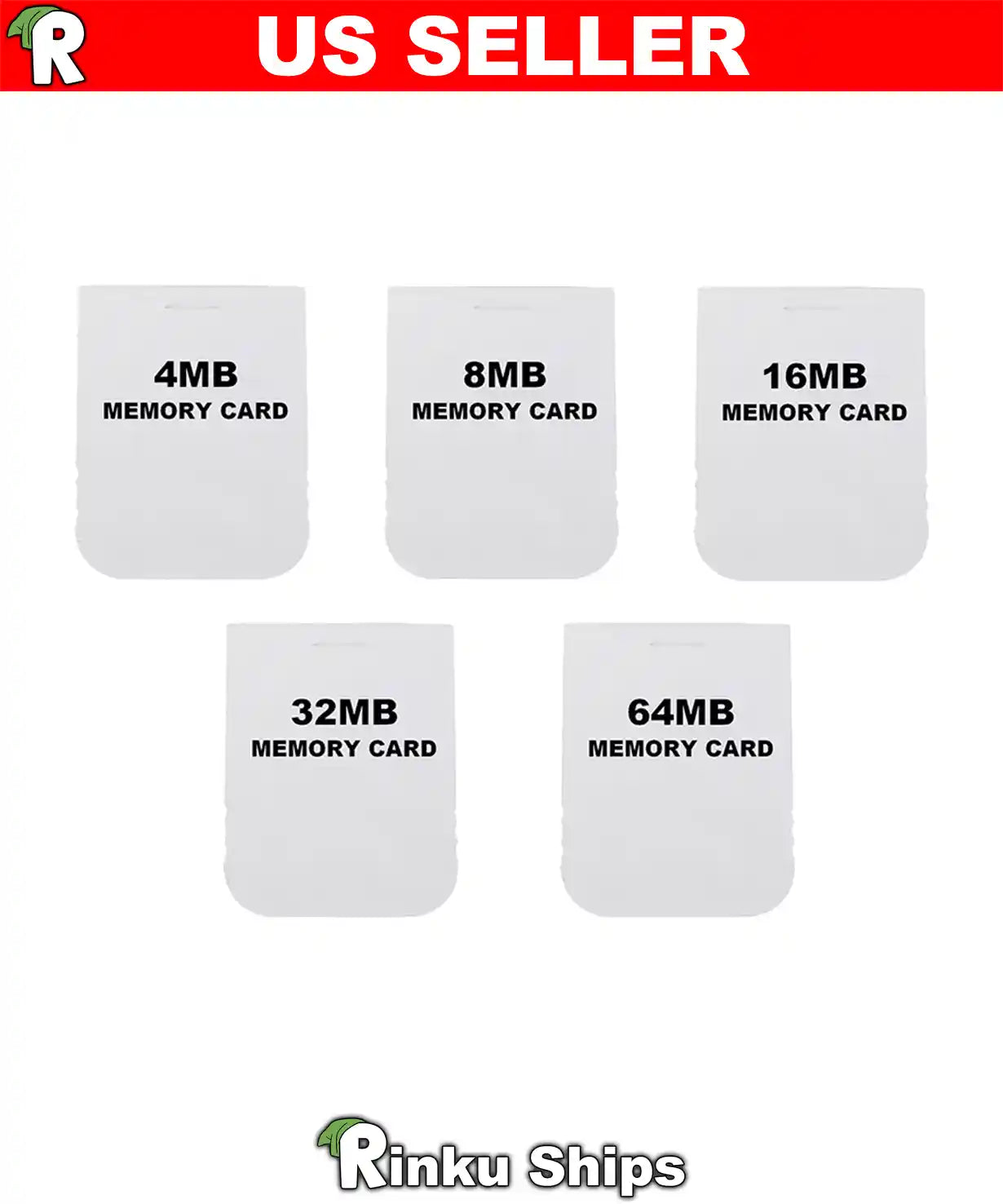 White Memory Card for Gamecube / Wii - Nintendo GC Stick